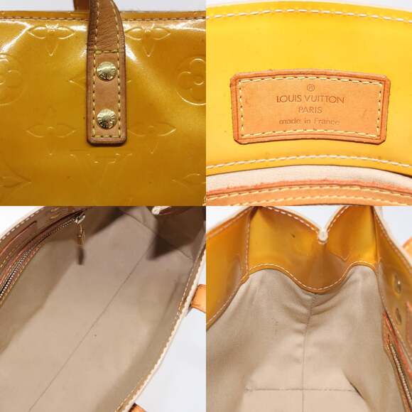 LOUIS VUITTON Monogram Vernis Reade PM Hand Bag Beige M91334 - Picture 11 of 12